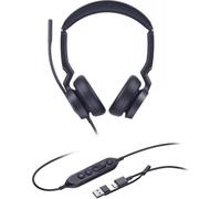 Auricolari Yealink UH46 Dual USB-C con cavo, cancellazione rumore, microfono, ufficio e call center