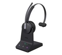 Auricolari Yealink WH64 Mono wireless Bluetooth e DECT per ufficio con cancellazione del rumore neri