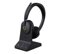 Auricolari Yealink WH68 Teams wireless e cablati Bluetooth con cancellazione attiva del rumore neri