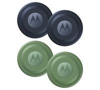 Motorola Moto Tag, Tracker Bluetooth + UWB, Protezione IP67, Google Trova Il Mio Dispositivo, Durata della Batteria Fino a Un Anno, Batteria sostituibile, 2 unità Starlight Blue + 2 unità Jade Green