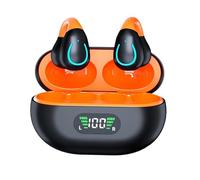 Auriculares Open-Ear Bluetooth 6.1 con Micrófono ENC y Estuche de Carga | Clip ergonómico,modo mono o estéreo,control táctil,asistente de voz,resistente al sudore, cavo USB-C