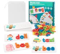 Aurihxus Lettere di apprendimento giochi educativi, giocattoli per bambini a partire da 3 4 5 6 7 8 anni ragazzi ragazze in legno prescolare Montessori Giocattoli 3 - 8 anni puzzle a incastro, regalo