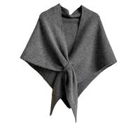 Auriiktch Scarf Shawl Wraps for Women, Casual Pashmina Shawl Wraps for Women, Women's Knitted Solid Color Shawl for Daily Wear (Grey)