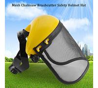 Aurikall Casco di sicurezza forestale con visiera integrale in rete per decespugliatore da taglio e protezione del giardino