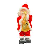 Aurikall Figura di Babbo Natale animata che balla e canta Decorazione natalizia musicale a batteria per la casa e l'esposizione natalizia commerciale (Sassofono)