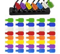 Aurinovellia 40 Pezzi Etichette per Cavi, Impermeabili e Resistente Agli Strappi Segnacavi Elettrici, Etichette e Tag Multicolore per Fili, per la Gestione e Identificazione dei Cavi 8 Colori 4,5×2cm