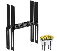 Aurinovellia Supporto Fioriera Balcone 2 Pezzi Forma H, Senza Foratura, Regolabile, per Ringhiera 1,5-32 cm e Fioriera 15-23 cm, Supporto in Metallo Resistente