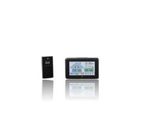 Auriol Stazione meteo radio con allarme antimuffa, 433 MHz, 868 MHz, display LCD, nero, 4 batterie AAA da 1,5 V, casa, giardino, bro, ristorante, biblioteca