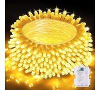 Auriostar Luci Albero Di Natale a Batteria, 20m 200LEDs Catena Luminosa Esterno 8 Modalità,Impermeabile IP44 Luci Natale Esterno e Interno Batteria, Luci Albero di Natale per Festa,Giardino,Natale