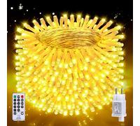 Auriostar Luci Natale Esterno, 30m 300LED Luci Albero di Natale Impermeabile IP44, 8 Modalità Catena Luminosa con Telecomando per Interno/Esterno Decorative Natalizie Albero di Natale Nozze Compleanno