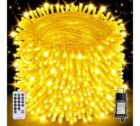Auriostar Luci Natale Esterno 60m, 600LED Luci Albero di Natale Impermeabile IP44, 8 Modalità Catena Luminosa con Telecomando per Interno/Esterno Decorative Natalizie Albero di Natale Nozze Compleanno