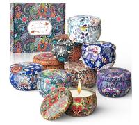 Auriostar Set 9 Candele Profumate, Candele Profumate Natalizie Per Regalo Natale Donna, Candele Natalizie Decorative, Regalo Donna Perfetti per Natale, Compleanno, Mamma