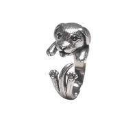 Auriselle Anello da Uomo Anello Regolabile con Sputo di Cucciolo Vintage Viking Retro Anello Aperto da Pollice Gothic Punk Gioielli Regali per Uomini Ragazzi Padre