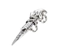 Auriselle Anello da Uomo Flessibile a Tre Pezzi Regolabile Cranio Rune Vintage Vichingo Retro Aperto Anello da Pollice Gotico Gioielli Regali per Uomini Ragazzi Padre