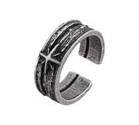 Auriselle Anello da Uomo Regolabile Geometrico Night Star Vintage Viking Retro Open Ring Anello da pollice Gothic Punk Gioielli Regali per Uomini Ragazzi Padre