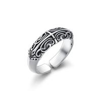 Auriselle Anello vichingo da uomo con incisione a croce, Crocifisso aperto regolabile, Gioielli retrò punk gotici, Regalo di Natale unisex vintage per uomini, ragazzi, signore