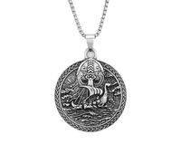 Auriselle Collane Viking con Nave Pirata da Uomo, Collana Con Ciondolo Vintage A Forma Di Barca A Vela da Uomo, Collana Con Catena Per Feste Punk, Regali Viking Da Uomini, Lunghezza 60 Cm