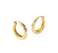 Auriselle Orecchini a cerchio per donna Motivo a onde d'acqua, orecchini bottone lucidi classici cerchio rotondi regolabili con gancio Gioielli Gioielli Donna Ragazze, oro