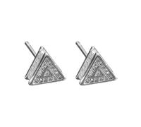 Auriselle Orecchini Bottone Rotondi Con Zirconi da Uomo Orecchini Bottone Geometrici Traforati da Uomo, Hip Pop Regalo Per Uomini Compleanno San Valentino Natale, Argento 12 MM