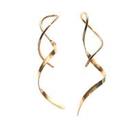 Auriselle Orecchini tridimensionali a forma di petalo per donna, orecchini a forma di fiore in materiale acrilico fiore lucidi bottone regolabili Gioielli Donna Ragazze, oro