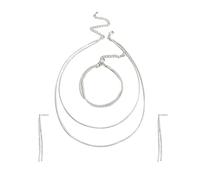 Auriselle Set Gioielli da Donna Collana, Orecchini e Bracciale con Strass Luccicanti 3 Pezzi Gioielli da Donna con Montatura in Strass Regali di Nozze per Signore