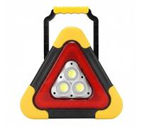 AURIVEE Triangolo di Emergenza per Auto XL 27cm - 1500 Lumen, LED COB+36 LED, Ricaricabile Solare/USB, 3 modalità, IP65 Impermeabile, per Avviso Guasto, Sicurezza Stradale