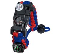 AuRiver Braccialetto Paracord Sopravvivenza Militare Kit, Bracciale Sopravvivenza Regolabile con Flint + Bussola + Termometro per attività all'aperto Escursionismo