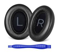 Aurivor Cuscinetti auricolari di ricambio 700 per cuffie Bose Noise Cancelling (NC) 700, NC700, in vera pelle di agnello, memory foam per isolamento acustico, spessore aggiunto (nero)