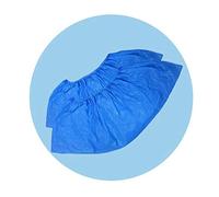 AURMOO Copriscarpe, 200 Pezzi Copriscarpe Monouso, Overshoes Usa e Getta in CPE, Monouso Copriscarpa Impermeabile Antiscivolo(100 Paia, Blu)