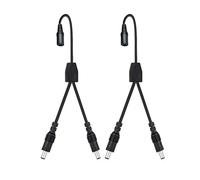 Auroh 2 cavi splitter di alimentazione CC da 1 a 2 vie/4 vie/6 vie/8 vie, spina 5,5 x 2,1 mm, per telecamere CCTV DVR, strisce LED e altro (da 1 a 2 vie)