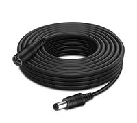 Auroh Cavo di prolunga di alimentazione CCTV, 10 metri, 2,1 x 5,5 mm, CC 12 V, nero, da maschio a femmina, per telecamere di sicurezza CCTV, DVR, strisce LED, router