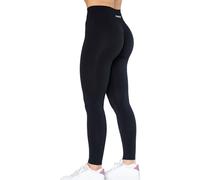 AUROLA Dream Collection - Leggings da allenamento da donna, a vita alta, senza cuciture, per atletica, corsa, palestra, fitness, Nero scuro., XS
