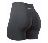 AUROLA Dream Collection, Pantaloncini da Allenamento da Donna, Senza Cuciture, Morbidi, a Vita Alta, Pantaloncini da Palestra, 4.5 Grigio Asfalto, S