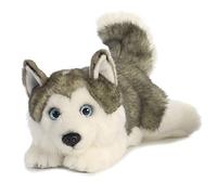 Aurora, 26263, MiYoni Husky sdraiato, 28cm, Peluche, Grigio