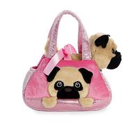 Aurora, 32841, Fancy Pal, P Boo Pug Dog, 20,5cm, Peluche, Rose e Marron
