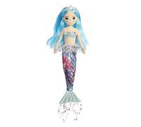 Aurora, 33348, Sirena farfalla Sea Sparkles,46cm, peluche, blu