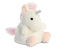 AURORA, 33482, Palm Pals Sassy Unicorn, 15 cm, Peluche Bianco e Rosa