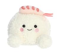 AURORA 33872, Palm Pals EBI Shrimp Sushi 5 Pollici, Peluche, Bianco e Rosa