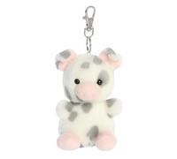 AURORA 34052 - Piggles Palm Pals Spotted Piglet Clip On da 10 cm, giocattolo morbido, colore: bianco