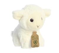 Aurora, 35073, Mini agnello Eco Nation,13cm, peluche, bianco