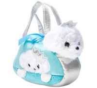 Fancy Pal White Dog Soft Peluche 21cm Aurora