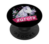 AURORA - Bellissimo nome di ragazza con un bel cavallo PopSockets PopGrip Intercambiabile