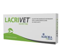Aurora Biofarma Lacrivet Salviettine Monouso cane e gatto - 15 pezzi - 1° ORDINE? scegli lo sconto BZR5 / BZR20 + 200 punti fedeltà