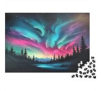 Aurora Boreale Adulti Puzzle 1000 Pezzi Puzzle per Adulti Gioco EduLo Chativo Giocattoli Sfida 1000 Pezzo Puzzle per Adulti Premium Durevole Decorazione Della Casa 1000pcs (75x50cm)
