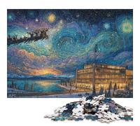 Aurora boreale e alce Puzzle in Legno 1000 Pezzi Per Adulti Jigsaw Puzzle Gioco Education Decorazione Interna Unica Regalo Per Amore E Amico Per Gioco Familiare Stress Relief 1000pcs (75x50cm)