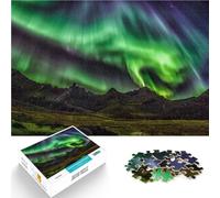 Aurora boreale Islanda Puzzle da 1000 pezzi per adolescenti Vacanza a casa: uccidere il tempo Ogni pezzo è unico - Gioco divertente e stimolante per tutta la famiglia 38x26cm