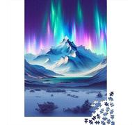 Aurora Boreale Jigsaw Puzzle Impossibili 1000 Pezzi montagna neve Decorazione Per La Casa. Giochi Rilassamento E Intelligence Per Adulti E Bambini Da 12 Anni 1000pcs (75x50cm)