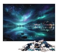 Aurora boreale, Norvegia Puzzle in Legnos Adulto Puzzle 300 Pezzi Per Gioco Familiare Regalo Per Amore E Amico Gioco Education Decorazione Interna Unica Stress Relief 300pcs (40x28cm)