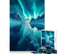 Aurora boreale sulle montagne, puzzle da 1000 pezzi per ragazzi, stimolante per lo sviluppo cognitivo, rilassante e piacevole, con chiusura a scatto, ideale come regalo di Natale (38x26cm)