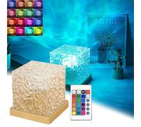 Aurora Borealis Night Light Projector, Northern Dreamscape Projector, Northern Lights Cube Galaxy Projectors, 16 Colors Star Light Projectors for Kids, Party, Game Rooms (water ripples,Plug-in)